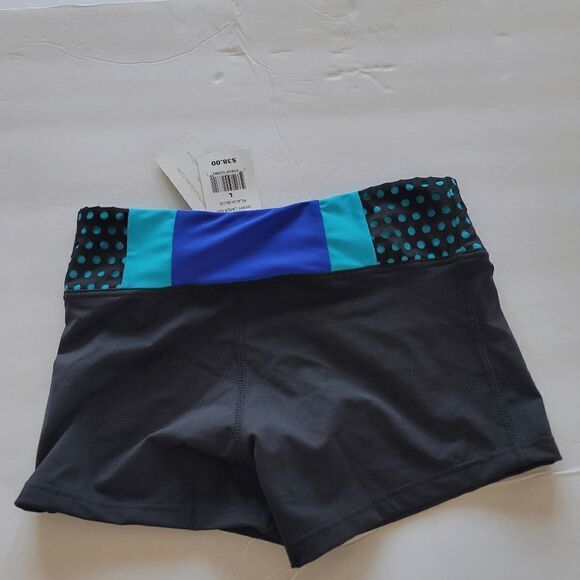 California Kisses girls black blue laser cut swimming shorts size L 8-10 - Picture 6 of 8